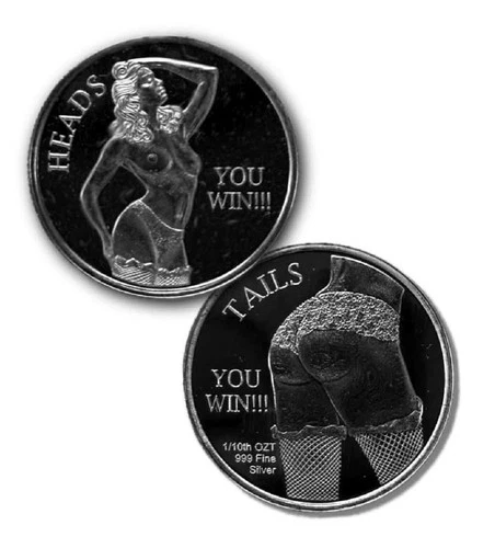 1/10oz  .999 Fine Silver Round - Heads and Tails