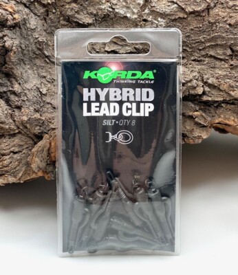 Korda Hybrid Lead Clips Silt mit fest eingegossenem Wirbel Gr. 8 8 Stück