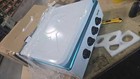 Used Kitchen Stand 4 Burners Cooking Gas Stove with cover 2-Tier Storage Rack