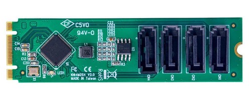 M.2 À 4 Port SATA Adaptateur Carte - 4P-SATA-M2-ADAPTER - Photo 2/5
