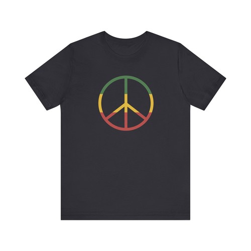 Unisex Reggae Peace Sign Shirt Rasta Rastafari Retro Vintage Minimalist T-Shirt - Bild 14 von 29