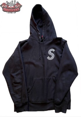 Supreme S Logo Hooded Sweatshirt Black SS20 Size Medium Pre-Owned 