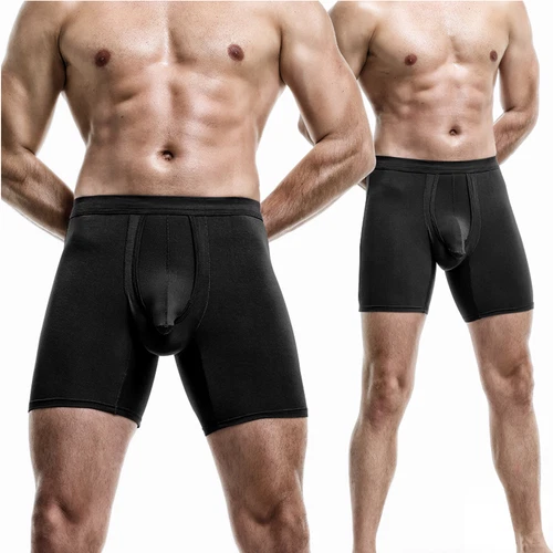 Herren Unterwäsche Dual Beutel Koffer Trennung Beutel Ausbuchtung Verbessernde Boxershorts - Bild 15 von 19