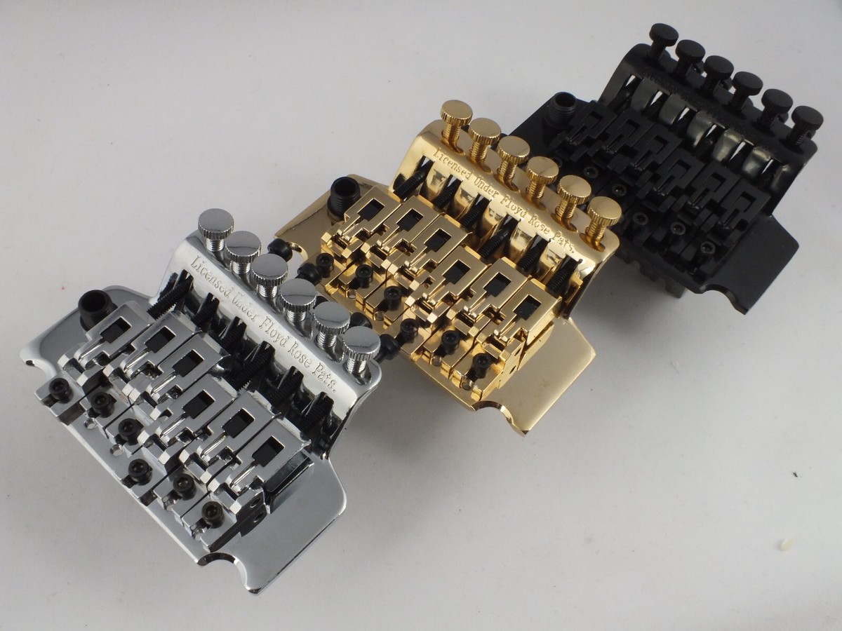 Licensed FLOYD ROSE BRIDGE Chrome Black or Gold 42 or 43mm Nut +