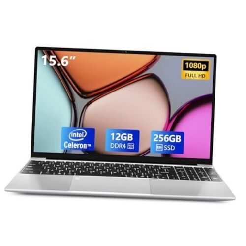 15.6" Laptop Computer, Full HD 1920 * 1080p Laptop J4125_12G RAM+256GB SSD