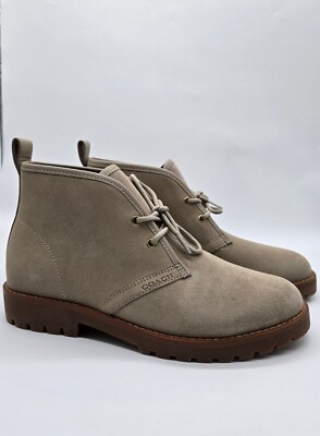 COACH Desert Boot Lace-Up Tan Nuetral Sand Men's Size 8D NEW