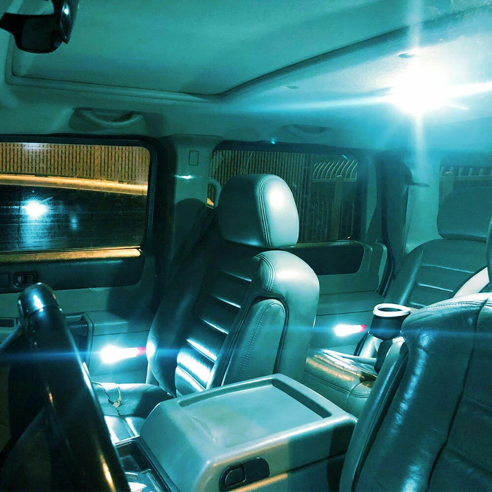 13Pcs Car Ice Blue Interior LED Lights Dome Map License Plate Lamp Package Kit - Image 3 of 4