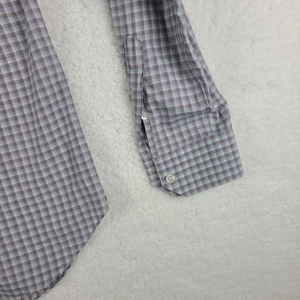 Culturata платье рубашка мужская средний / 15,5 синий фиолетовый сшитый крой на пуговицах - Изображение 2 из 4