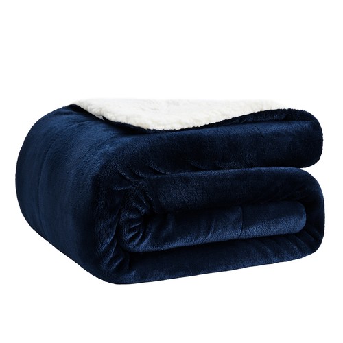 Luxury Sherpa & Flannel Fleece Blanket Large For Sofa Bed Couch Throw Soft Warm - Picture 18 of 19