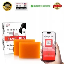 Authentic Kojie San Skin Brightening Soap Original Kojic Acid Soap 65g x 2 Bars