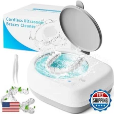 Ultrasonic Retainer Cleaner, 2000mAh Retainer Cleaner Machine with Cordless a