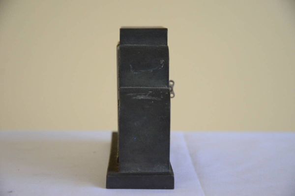 TOYO CLOCK Table Clock, Metal, Antimony, Showa Retro, 11.5cm TOYO CLOCK Table Clock, Metal, Antimony, Showa Retro, 11.5cm