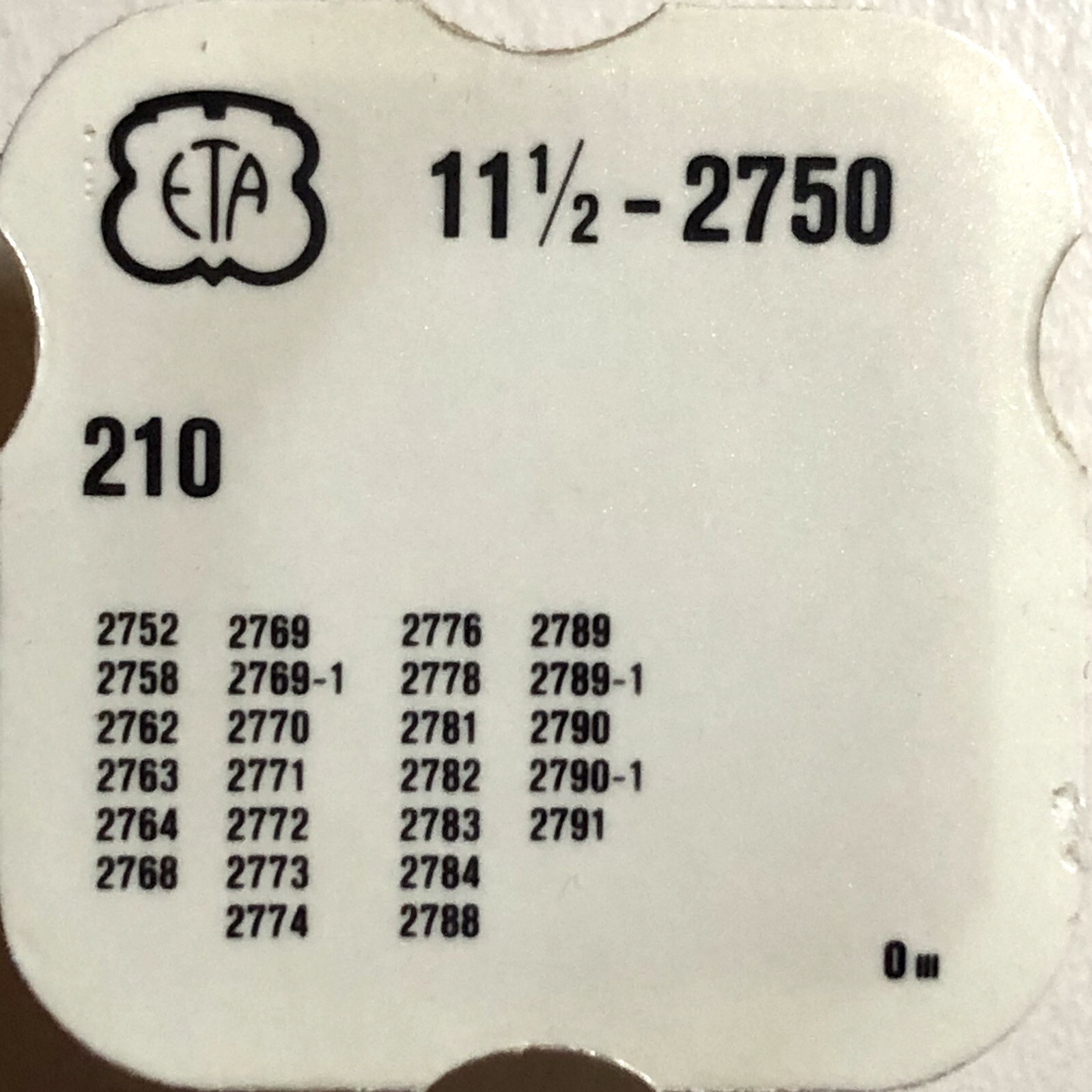 Vintage ETA Cal. 2750 Watch Part Ref. 210 Compatible with 2752 2758 2762 2763 2764