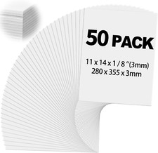Frienda 50 Pack Foam Boards 1/8 Inch Thickness Foam Poster Boards