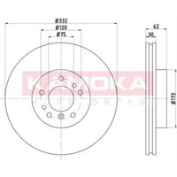 Kamoka 2X Bremsscheibe Vorne Ø332 Mm BelüFtet FüR BMW X5 E53 3.0D 3.0I X3 E83