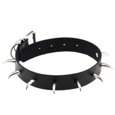 Gargantilla gótica punk cuello tachonado cuero negro espiga remache collar 15 colores