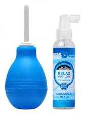 CleanStream Anal Lube And Enema Kit Bulb butt plug Fun Nozzle Sex Toy XR Brands