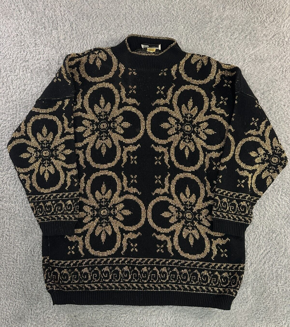 Vintage Distinctly Different Pullover Metallic Go… - image 1