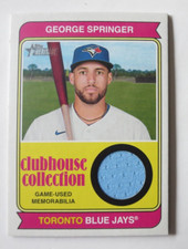 2023 Topps Heritage George Springer Toronto Blue Jays Clubhouse Collection Relic