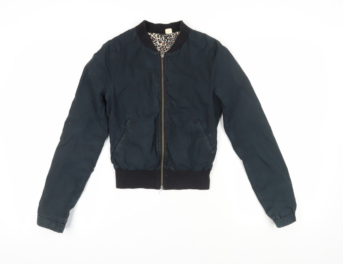 H&M Women's Black Bomber Jacket Size