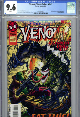 Venom: Sinner Takes All #2 (1995) Marvel CGC 9.6 White Larry Hama