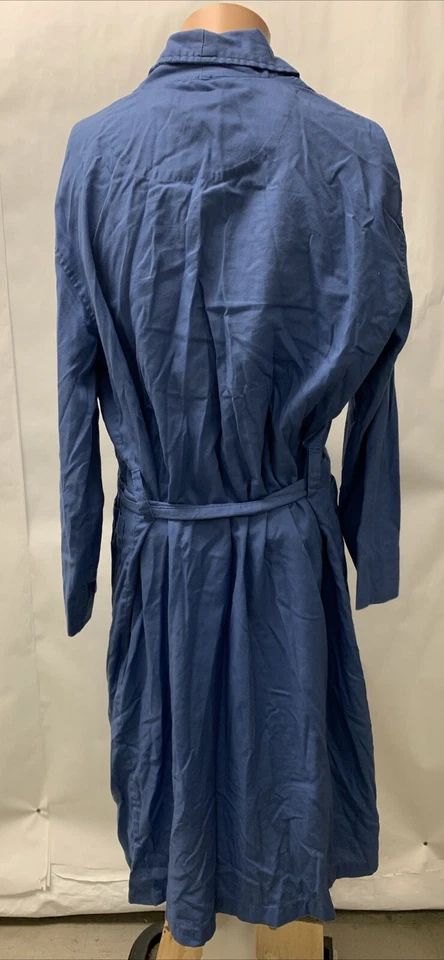 Joe Boxer Para Hombres Bata Azul Manga Larga Bolsillos Corbata Cómoda Ropa de Salón Camisa Osfa Foto 4 de 4