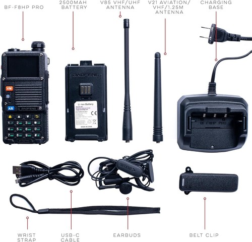 UV-5R 7. Gen 8W Tri Band Funkgerät - VHF/1,25M/UHF, , 1000 Kanäle, GPS... - Bild 8 von 9