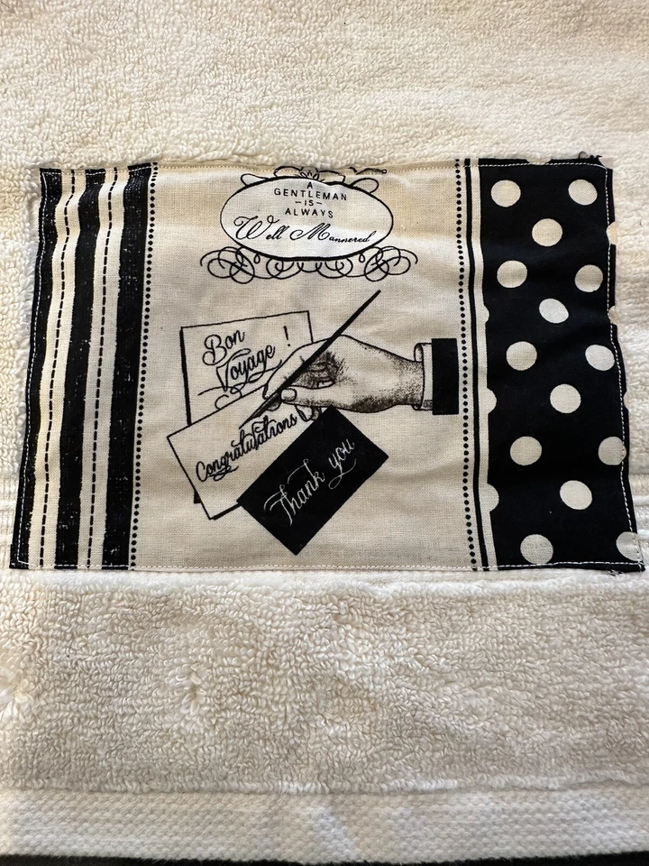 Toalla de mano Calvin Klein caballero bigote crema/negro Foto 3 de 4