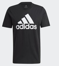 ESSENTIALS BIG LOGO TEE ADIDAS Size M 100 cotton Black/White