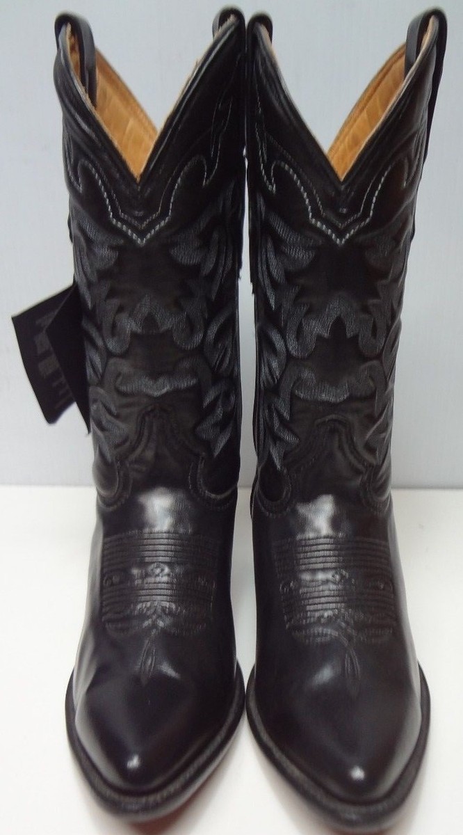 Bottes hautes Western pour homme cuir véritable style cowboy