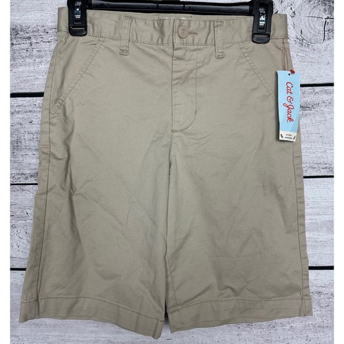 NWT Boys Cat & Jack Khaki Uniform Shorts - Size 12