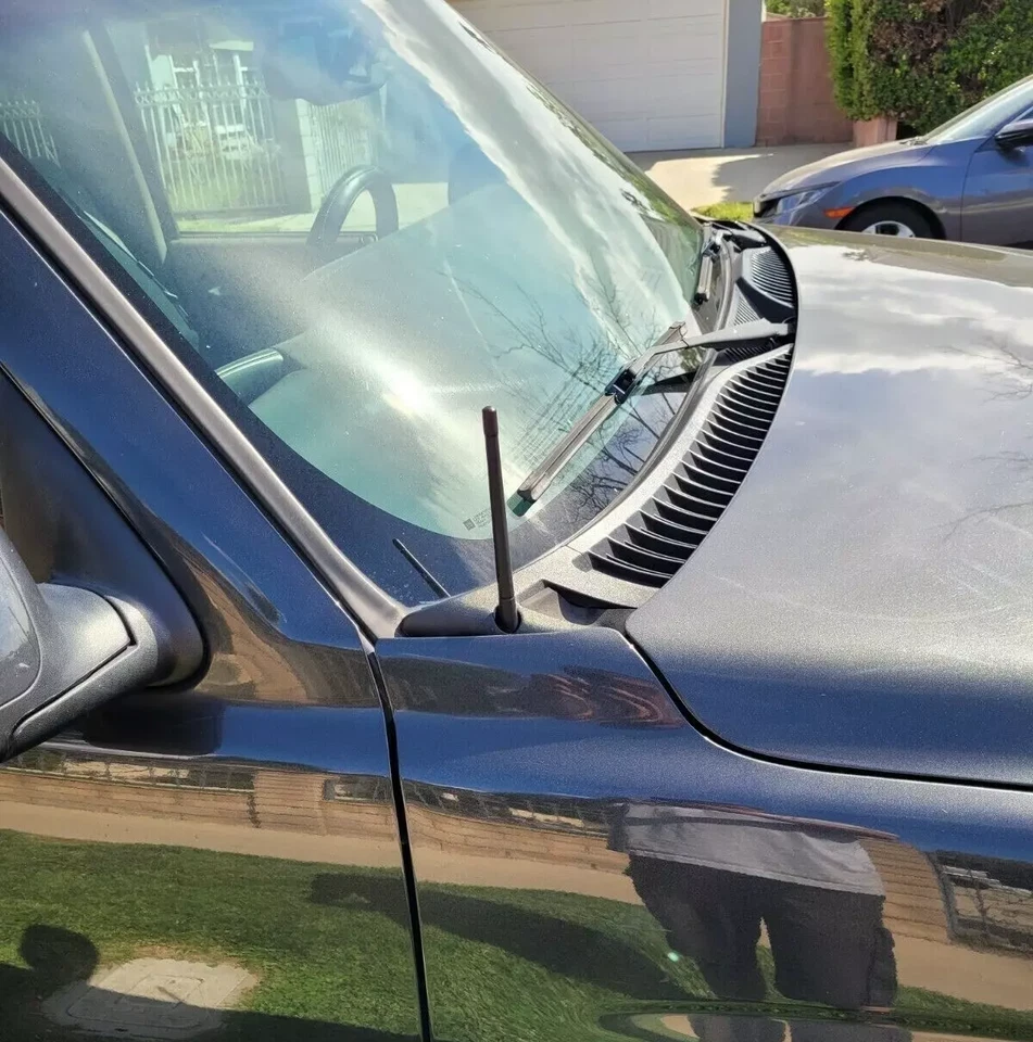 Antena de borracha preta curta 7" mastro haste rádio AM/FM para Chevrolet Tahoe 1992-2006 - Imagem 4 de 4