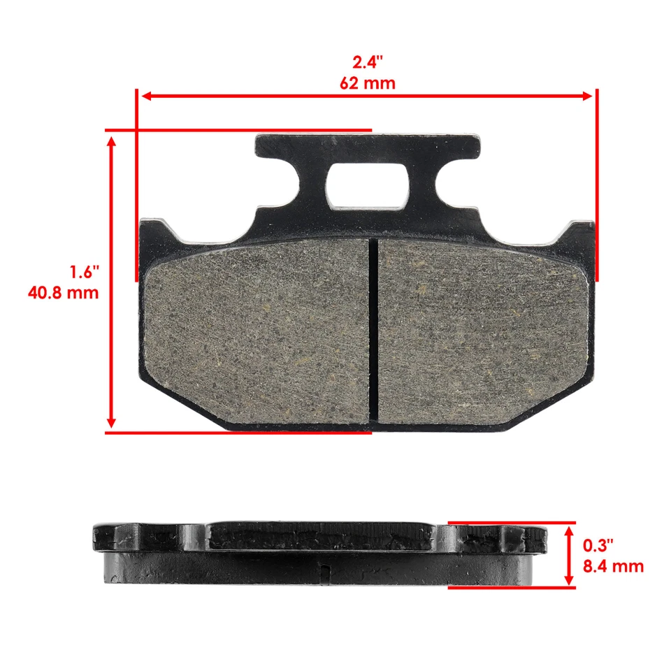 Front & Rear Brake Pads for Kawasaki KLX650R KLX650C 1993 1994 1995 1996 - Image 3 of 4