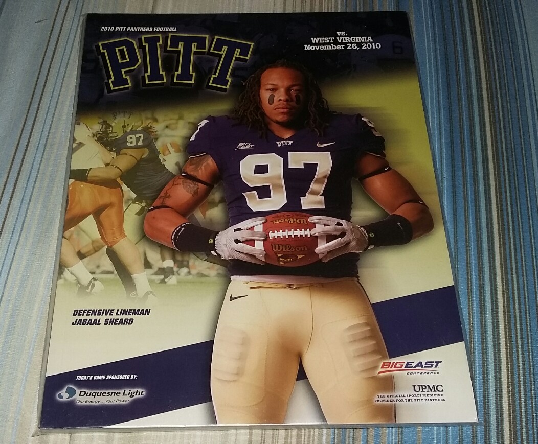 WEST VIRGINIA MOUNTAINEERS PITTSBURGH PANTHERS FOOTBALL GAME