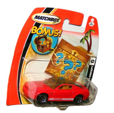 Matchbox Treasure Chest 6 Ford Mustang GT Concept Rot 7,3 cm 1/64 Modellauto OVP