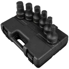 Sunex Tool  5606 6 Piece 1" Drive Sae Hex Driver Impact Set