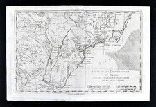 1780 Bonne Map Brazil Uruguay Paraguay Argentina Rio de Janeiro South America 1780 Bonne Map Brazil Uruguay Paraguay Argentina Rio de Janeiro South America - Image 1