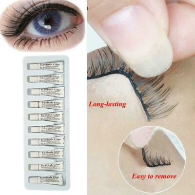 10 Stück 2ml Gummi Latex Wimpernkleber Wasserdicht Weiß Wimpern Falsche Wimpern Ni 
