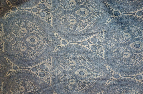 RESTORATION HARDWARE ITALIAN CYPRESS PAISLEY BLUE SET OF 2 EURO PILLOW SHAMS - Picture 2 of 2