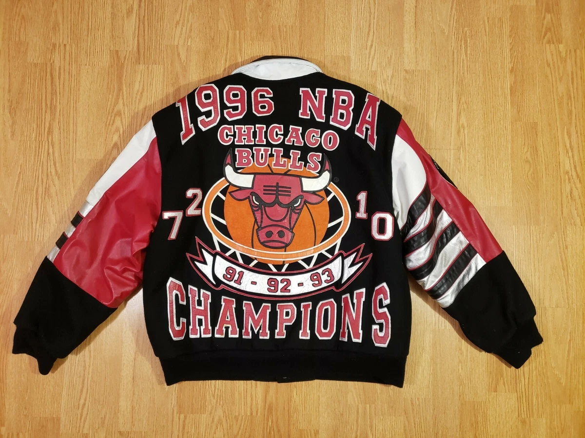 Chicago Bulls Jacket Vintage Jeff Hamilton 72-10 1996 Championship