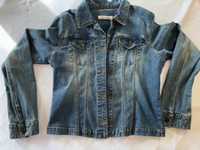 Abercrombie Fitch Jean Jacket Youth Medium Distressed Denim EUC