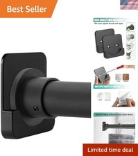 Shower Rod Holder Set - Easy Stick-On Wall Mounted Installation