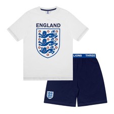 England Three Lions Official Soccer Gift Boys Short Pajamas