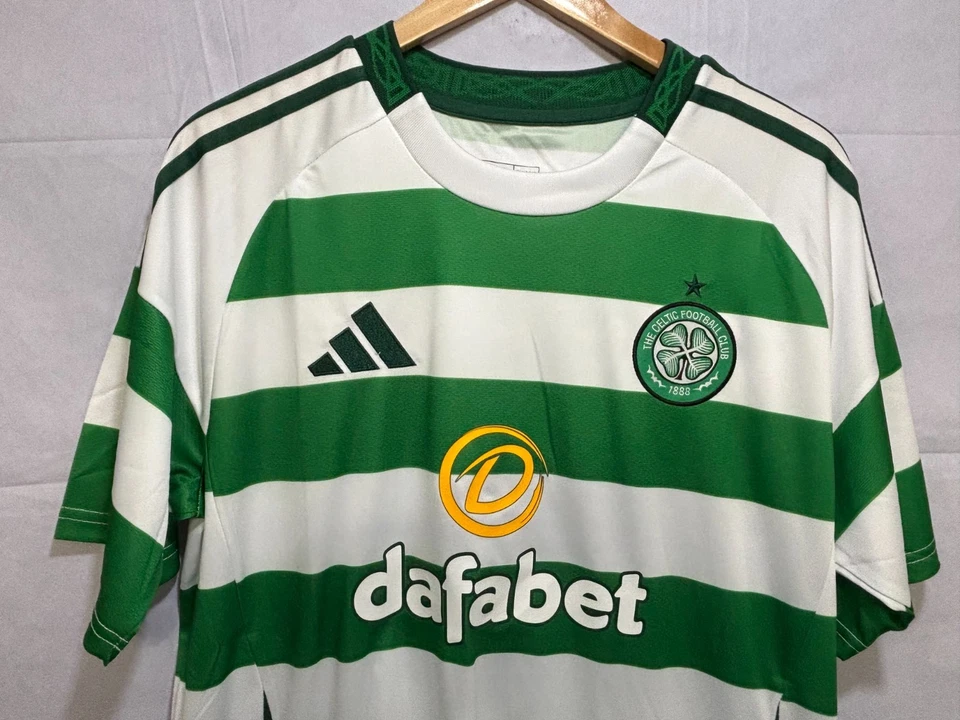 Celtic FC 2024/25 Adidas Men’s Home Jersey Green White Slim Fit Outdoor XL - Image 3 of 4