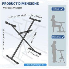 Professional Piano Stand - Secure Locking Handle