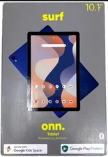 New onn. 10.1" Surf Tablet 32GB 3GB RAM (2024 Model) Android 14 - Indigo Blue