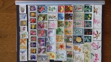 Timbres Oblitérés Page Double F13 FLEURS
