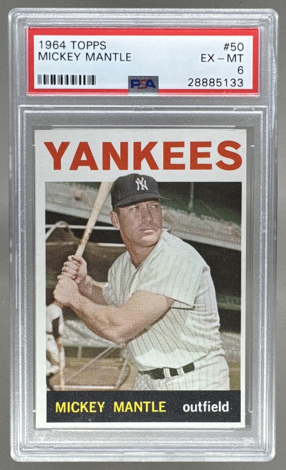 28885133 Mickey Mantle 1964 Topps #50 PSA 6