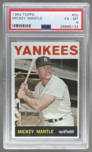 28885133 Mickey Mantle 1964 Topps #50 PSA 6
