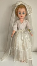 Vintage Chiltern Vinyl Teen Fashion Doll / Bride - 50cm Tall